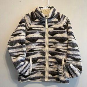 Women's Columbia Fleece Jacket, M, White/Gray